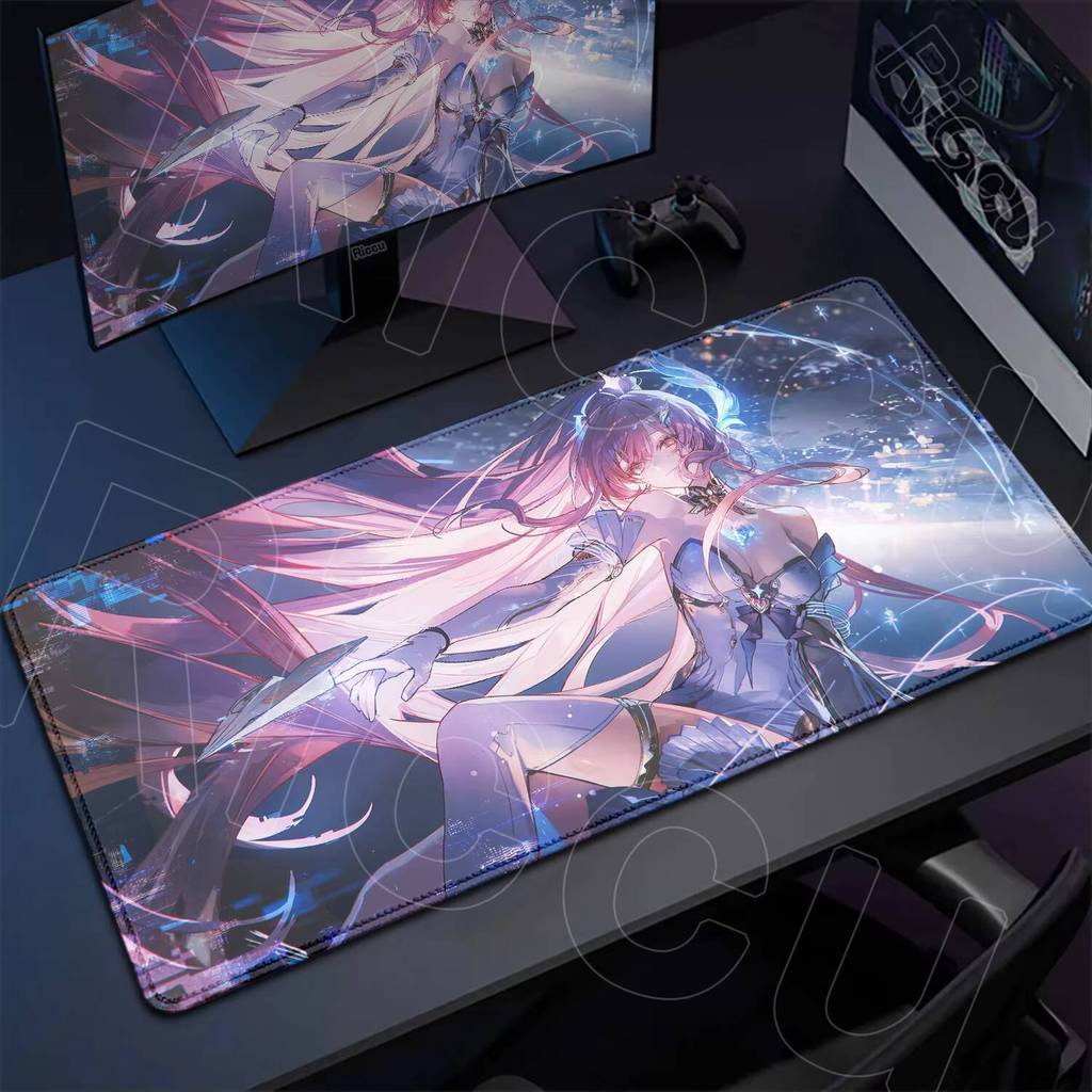 Impressão HD XXL Mousepad Jogo Wuthering Ondas Aemeath Mouse Pad Tapete De Mesa Computador Jogos Acessórios Para PC Tape