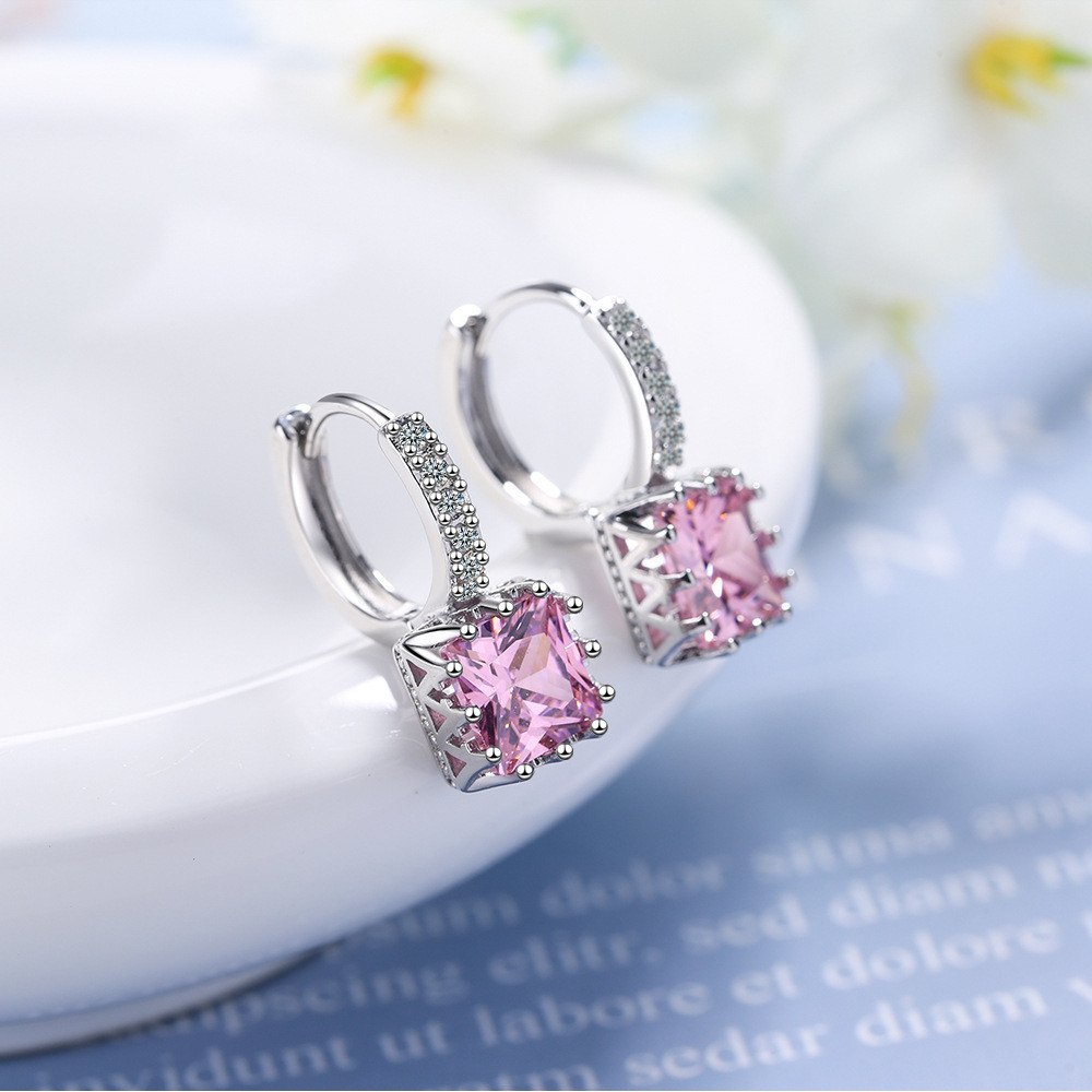 Viviane temperamento pequeno fresco incrustado zircão cúbico brincos de diamante doce cheio de diamante brincos brincos 