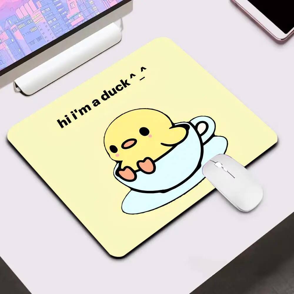 Bonito Dos Desenhos Animados Pato Mouse Pad Pequeno Tapetes De Mesa De Escritório Gamer Acessórios De Computador Lavável