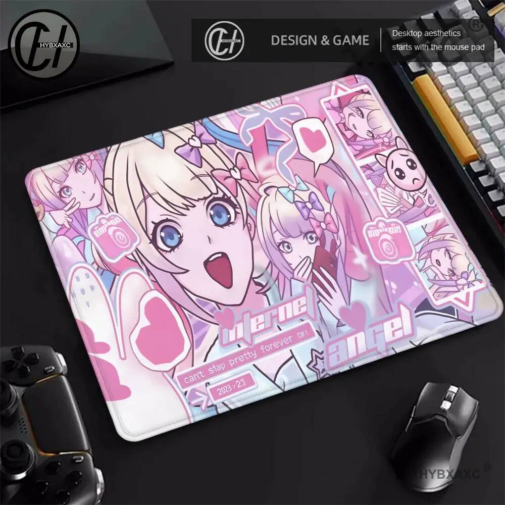 HYBXAXC Kawaii Anime Menina Smol Antiderrapante Borracha Mouse pad Acessórios De Jogos De Computador Teclado Desktop Dec