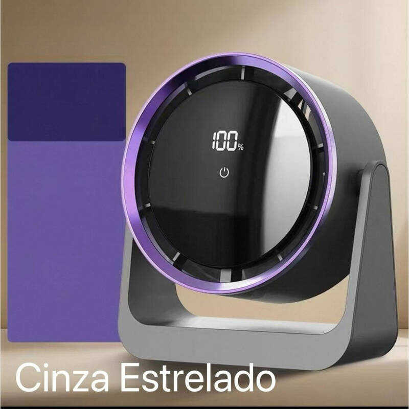 Ventilador mesa, adequado para quartos, escritórios, locais de trabalho, mini ventilador portátil com visor LED