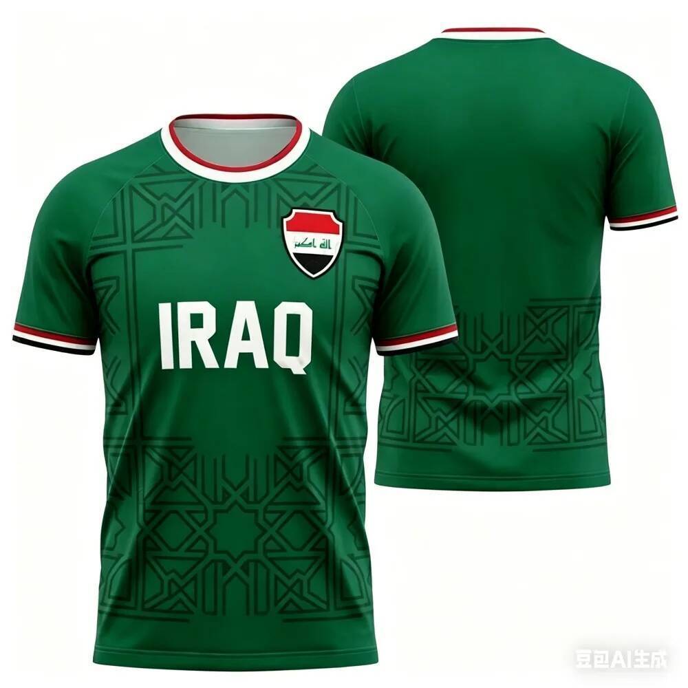 As Camisas E Camisetas De Futebol Estilo Familiar Impressas Em 3D Do Time Nacional Iraquiano São Soltas Confortáveis , A