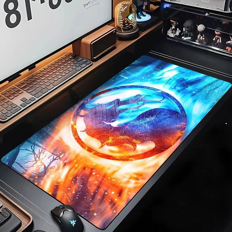 M-Mortal Kombat Gamer Teclado Xxl Antiderrapante Mouse Pad Jogos Acessórios Para Computador Deskmat Gabinete De Borracha