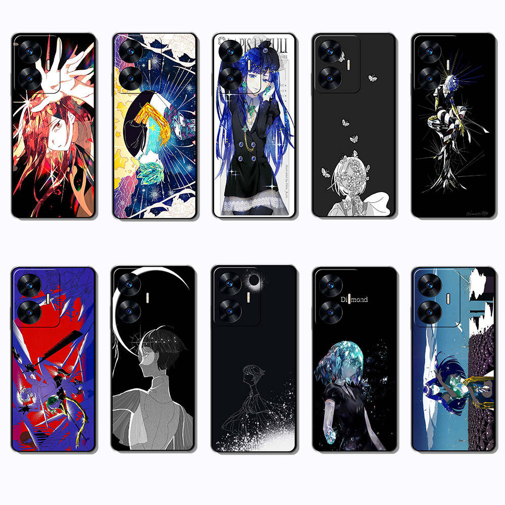 Capa De Telefone Preta Macia E Elegante Para Realme C55 Land of the Lustrous caseg
