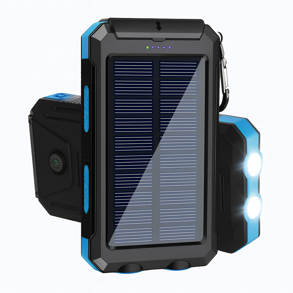 Power Bank Solar 10000mAh Carregador Portátil Bateria Externa Xiaomi Android IOS