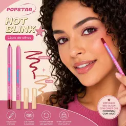 Lápis de Olhos PopStar Ruby Rose Hot Blink HB-E2402 - Textura Macia e Fácil Aplicação
