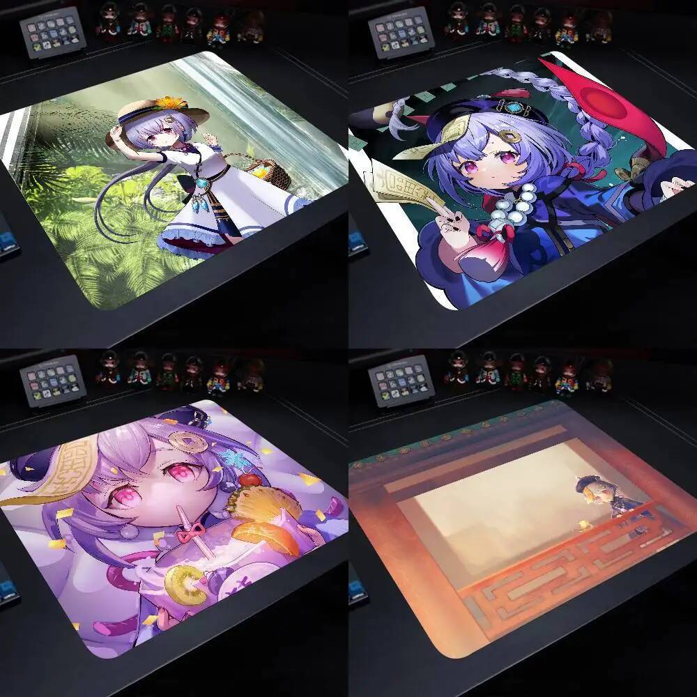 Qiqi Genshin Impacto Mouse Pad 22X18 Quadrado Acessórios De Computador Tapetes De Mesa De Jogo De Escritório Borracha An