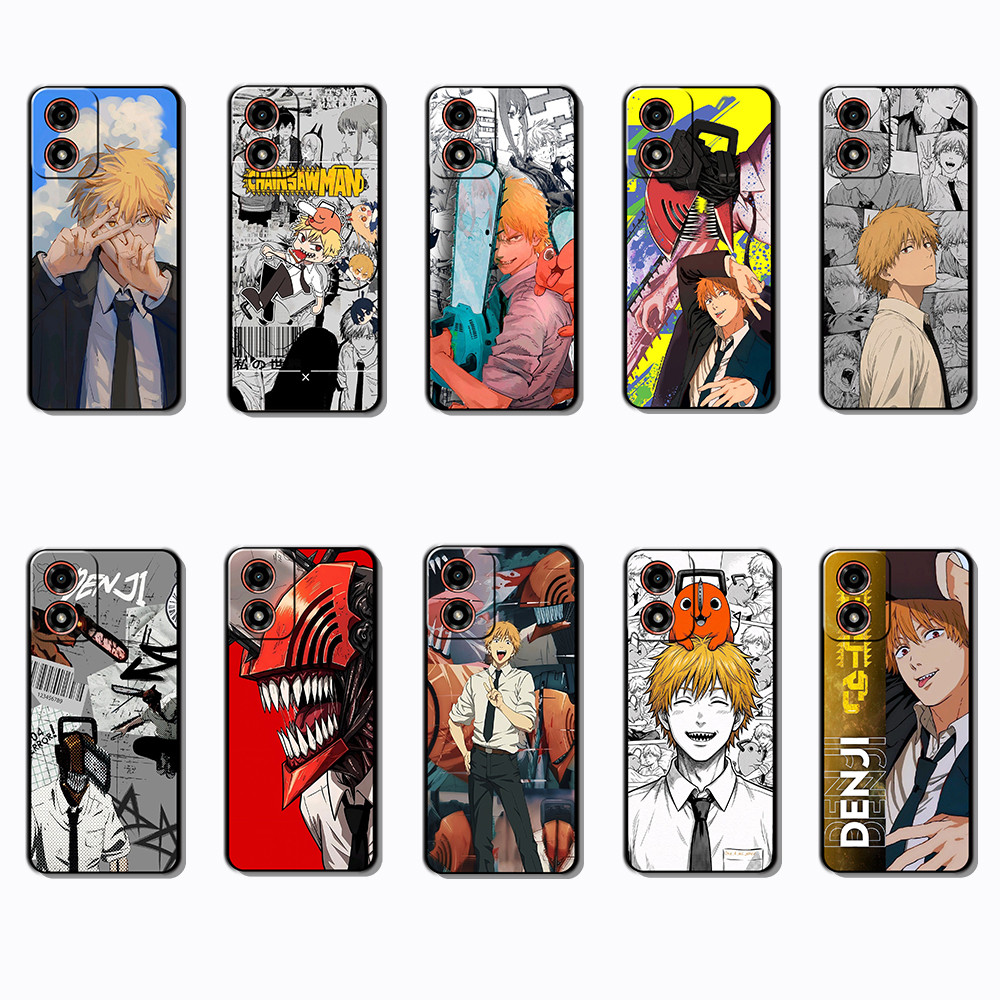 Moda Macio Preto Caso De Telefone Para Motorola Moto G04 G04S G05 G15 G35 G86 Mo