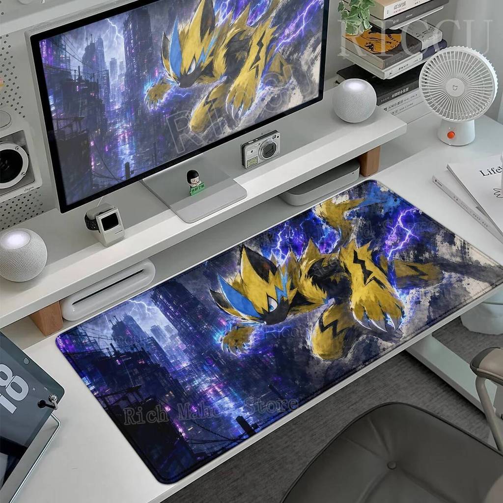 Zeraora Padrão Mouse Pads Computador Anime Teclado Tapetes Grandes Acessórios De Escritório Gamer Tapete De Mesa De Borr