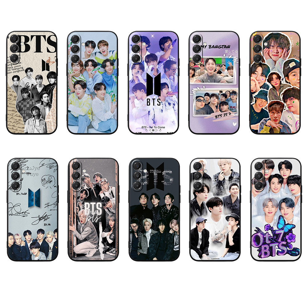 Samsung A06 A16 A07 A17 A26 A36 A56 A37 A57 S25 FE 5G BTS Capa De Telefone TPU Preta Macia