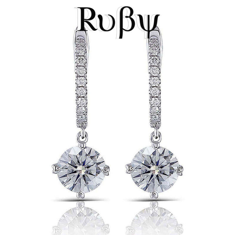 Ruby * Brincos Populares Moda OL Super Piscando Brincos de Cristal de Diamante Cheio Micro-Incrustado Zircão Brincos Fem
