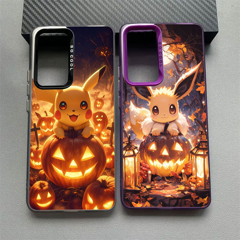 Halloween Pikachu Eevee Cosplay Capa De Telefone Para Samsung A57 A56 5G A37 A36 A27 A17 A07 A54 A55 A35 A34 A32 A52 A53