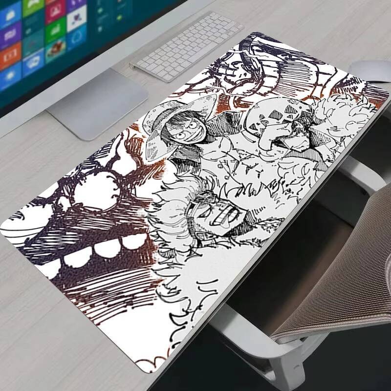 Mouse Pad Antiderrapante Acessórios De Computador Mousepad Anime Gamer Uma Peça Luffy Mausepad Novo Design HD Tapete De