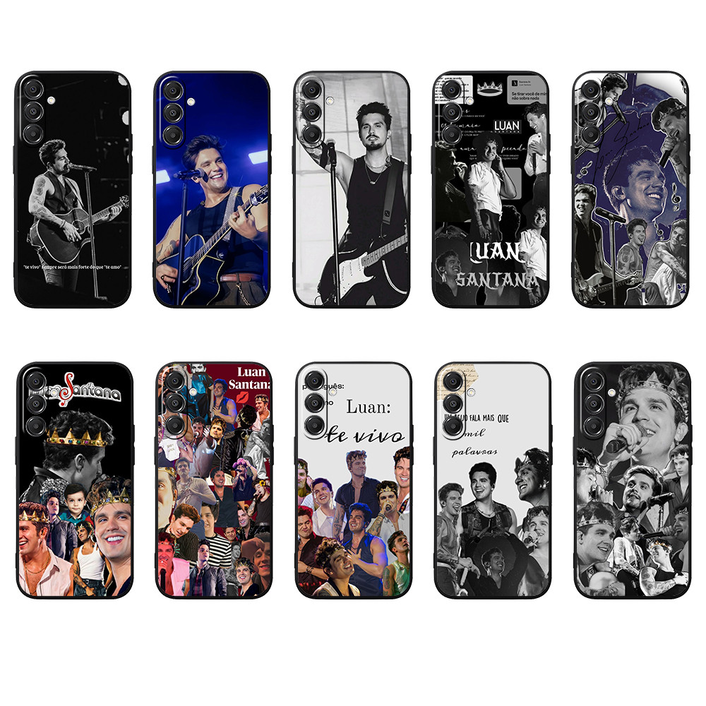 Samsung A55 A35 A24 A25 161mm A15 A05 A05S M55 M15 M35 4G 5G Uan Santana Capa De Telefone TPU Preta Macia