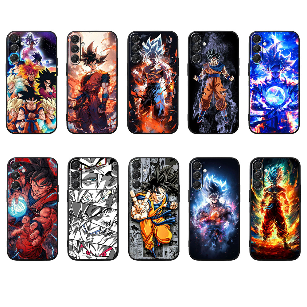 Samsung A55 A35 A24 A25 161mm A15 A05 A05S M55 M15 M35 4G 5G Filho Gohan Capa De Telefone TPU Preta Macia