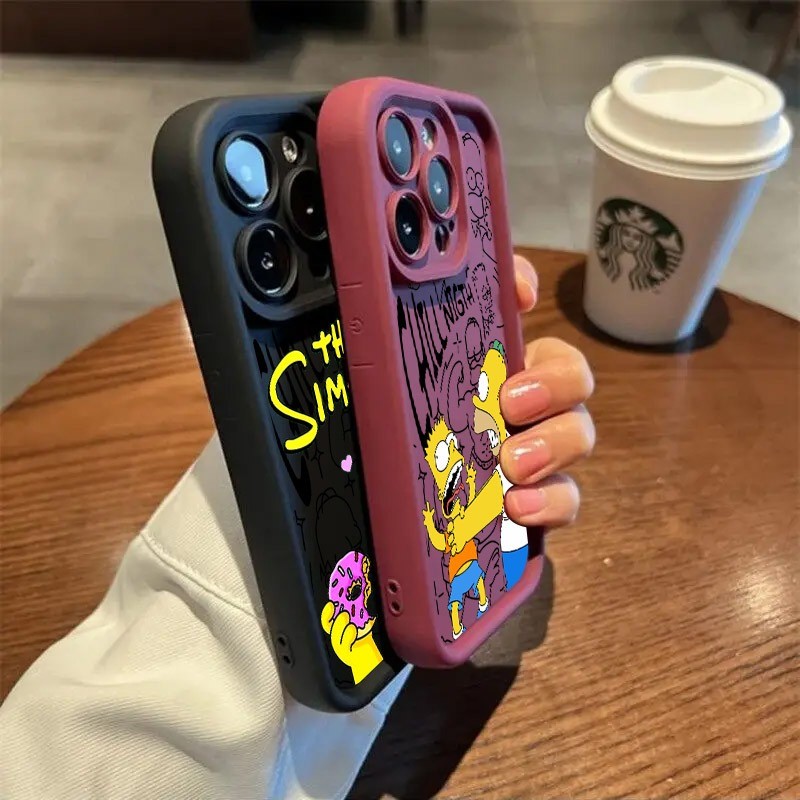 Capa De Telefone Simpson Homer Dos Desenhos Animados Para Redmi Note 14 Pro 13 12 11 14C 13C 12C 10C POCO X7 X6 C75 C65 — imagem 2 de 2