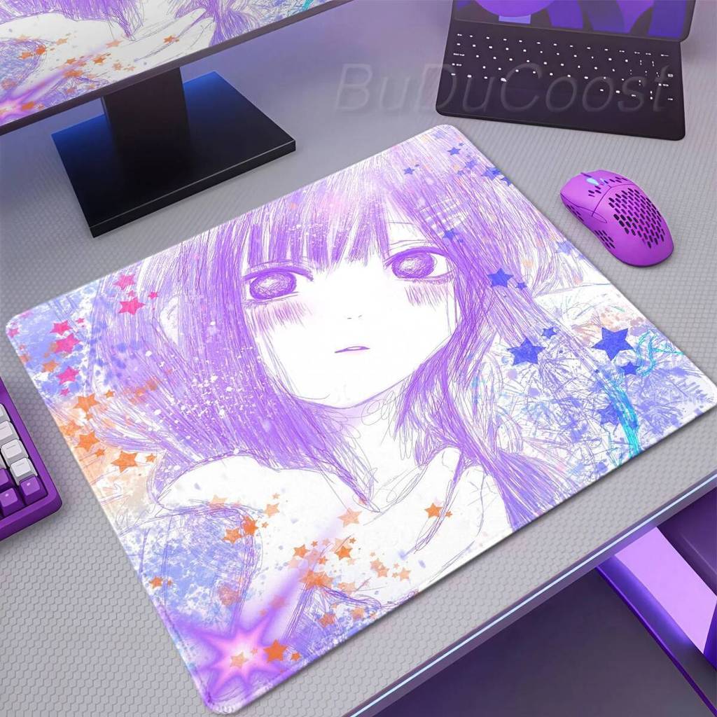 Bonito Anime Menina Mouse Pad Esboço Estética Mousepad Teclado De Computador Deskmat Acessórios De Jogos Escritório Anti