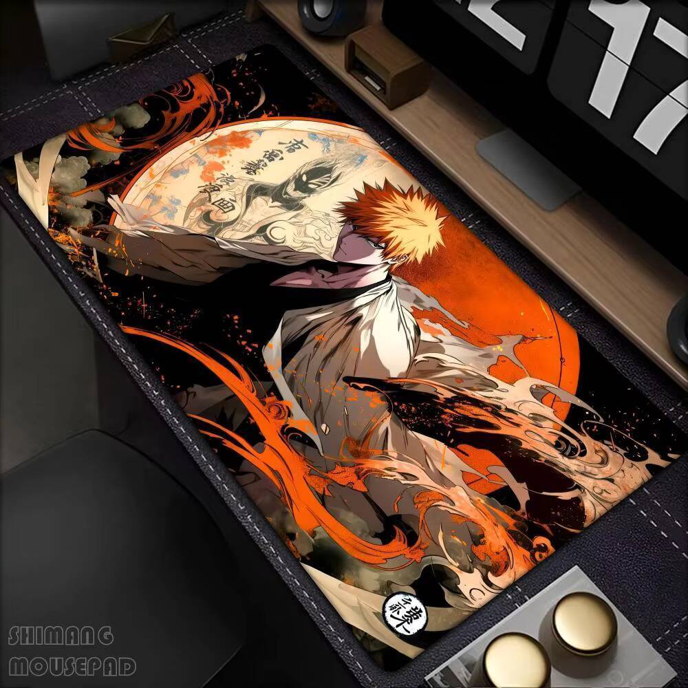 Anime Lixívia Grande Mouse Pad Gamer Gabinete Teclado De Computador Tapete De Mesa 900x400 Acessórios De Jogos Kurosaki