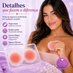 Kit Protetor Silicone Tapa Mamilos Invisível - Reutilizável, Fino e Ideal para Roupas Decotadas