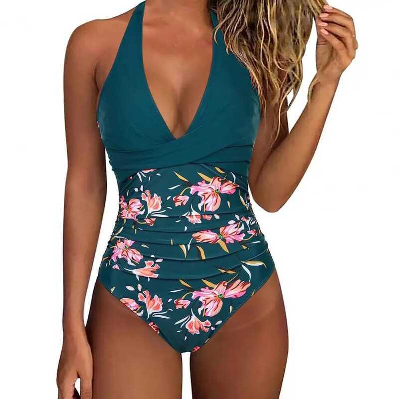 Monokini Feminino Leve Elegante Frente Única Maiô De Uma Peça Com Controle De Barriga Alto Para Roupa De Praia