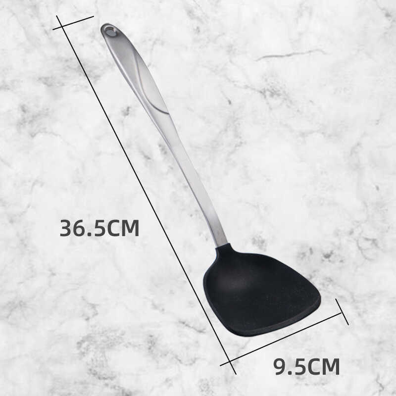 2022 espátula de Silicone de aço inoxidável espátula de cozinha 304 espátula antiaderente utensílios de cozinha