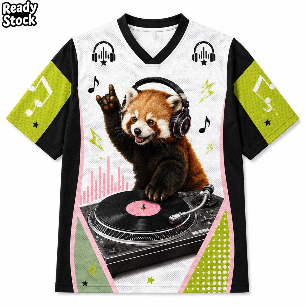 2026 Verão Moda Nova Diversão DJ Urso Marrom Design Impressão 3D Punk Lazer Ao Ar Livre Esportes Fitness Com Decote Em V