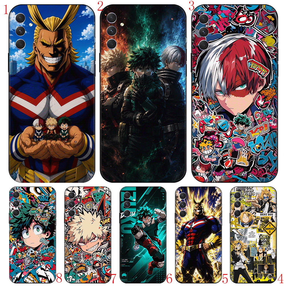 My Hero Academia (T-8) Samsung A01 Ue A02 M02 A03S A10 S A20 A30 TPU Para Capa De Telefone Protetora De Plástico