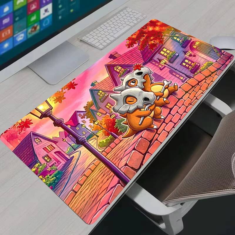 Anime Mouse Pad Cubone Tapetes De Mesa Acessórios De Jogos Grande Gamer Computador Escritório PC Portátil Teclado Almofa