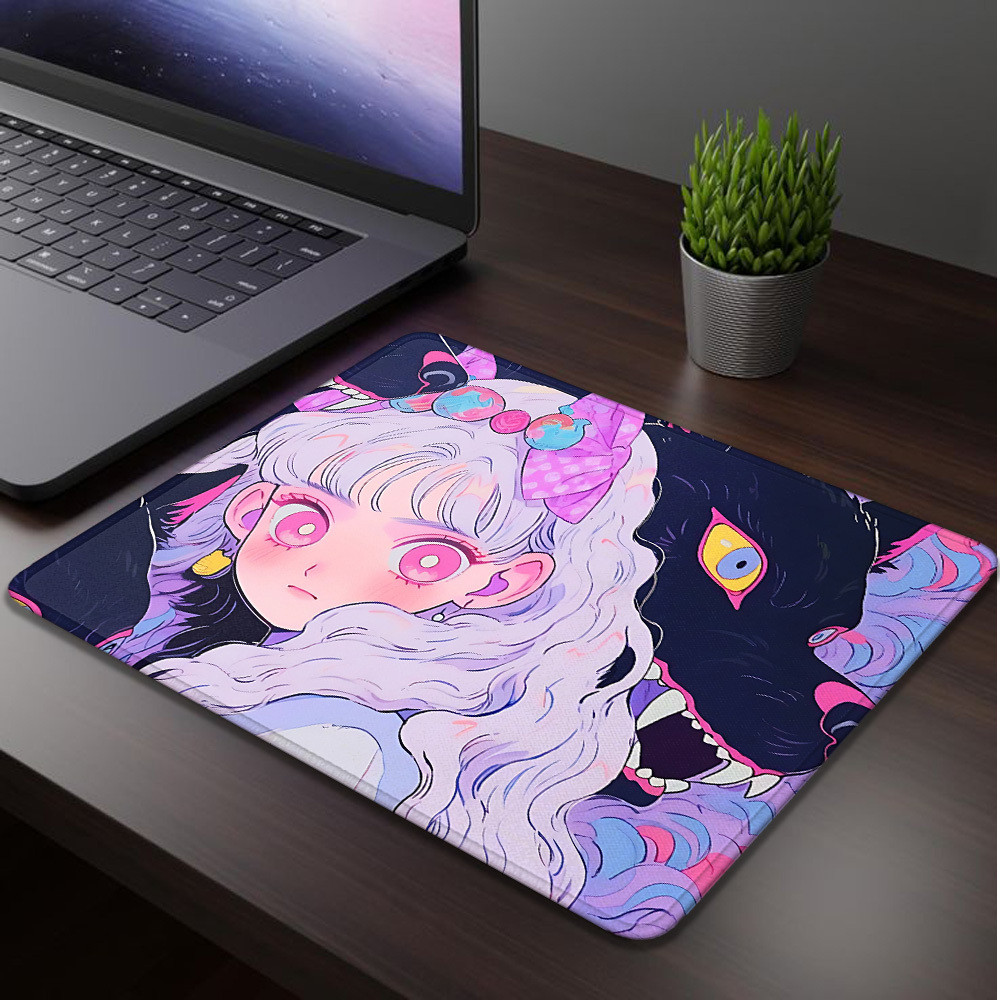 Anime Menina Pequeno Mouse Pad Acessórios De Jogos Tapete De Mesa Computador Mousepad Velocidade Deskmat Mouspad Gamer E