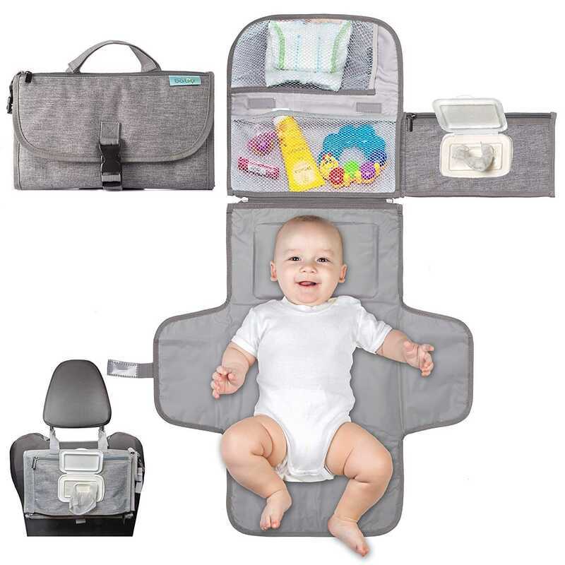 Almofada para troca de fraldas à prova d'água para bebês, mãe, bebê, multifuncional, conveniente, almofada para fraldas