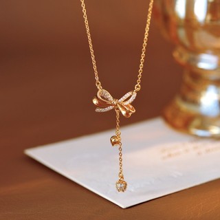 20 colar borboleta lírio do vale pingente colar feminino luz luxo nova moda chinesa mesmo estilo Micro-incrustado zircão