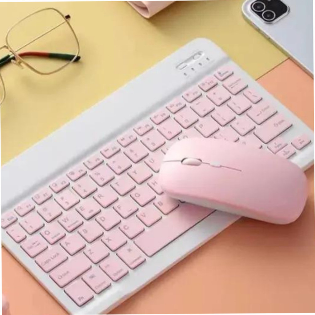 ROSA - Conjunto de Teclado + Mouse Sem Fio Bluetooth Para Notebook e Tablet
