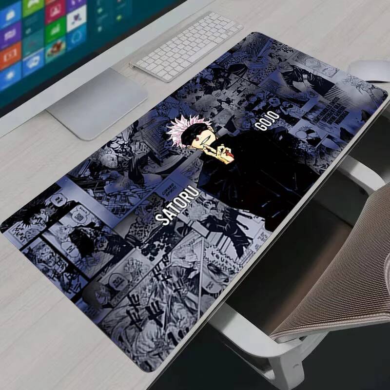 Mouse Pad Legal Anime Jujutsu Kaisen Gojo Satoru Grande Mousepad Para Jogos Gamer Laptop Teclado Tapete De Mesa De Armár