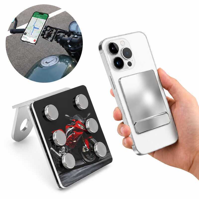 Suporte Magnético Celular Moto Super Ímã 6 Ímãs Fixação Alta Velocidade
