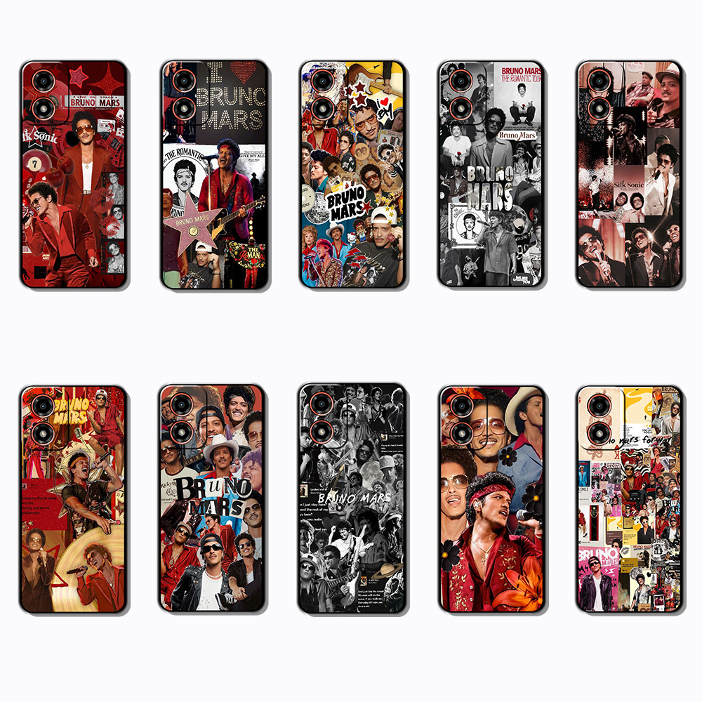 Capa De Telefone Preta Macia E Elegante Para Motorola Moto G04 G04S G05 G15 G35 