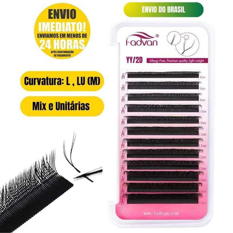 Cílios Y Fadvan Curvatura L LU M Efeito Fox Delineado Original