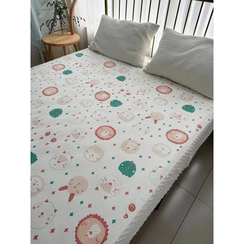 Bebê puro algodão classe A folha de cama à prova dwaterproof água do bebê mudando almofada colchão mãe bebê costura cama