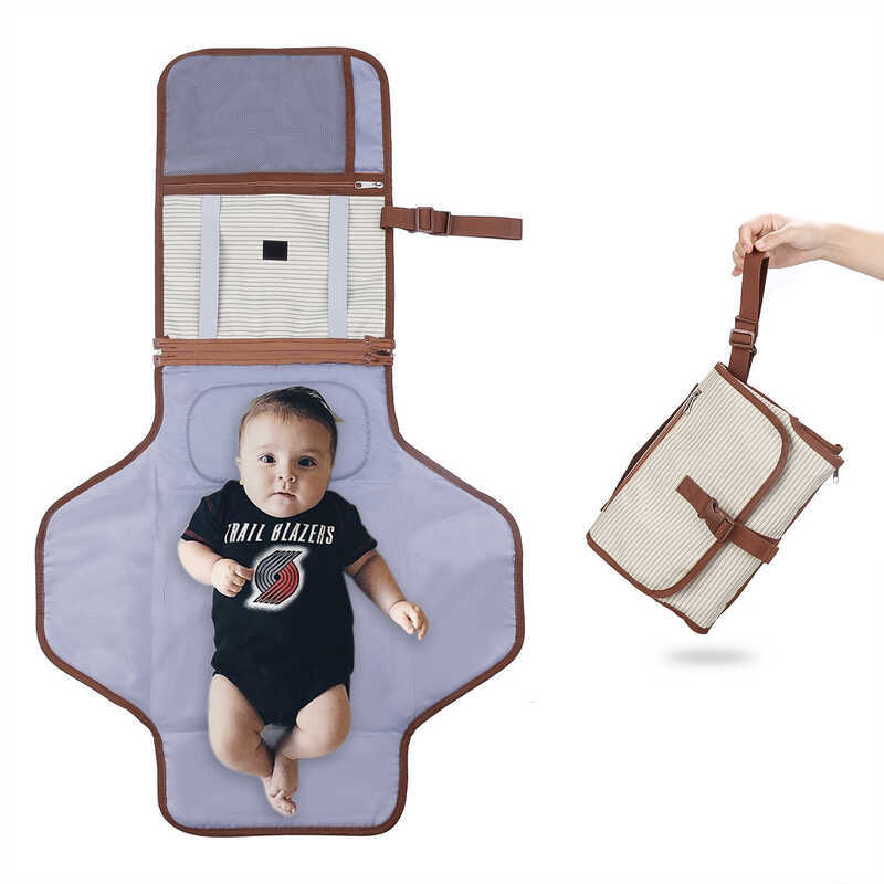 Almofada de fralda de bebê mãe bebê passeio fralda substituição almofada lavável fácil de limpar saco de fraldas de teci