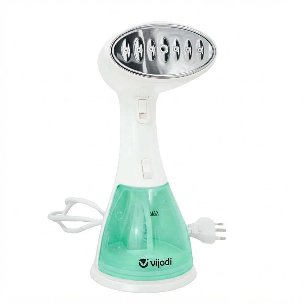 Ferro de Passar Roupa a Vapor Vertical 1350W 110V Vaporizador Portátil 300ml com Escova Verde