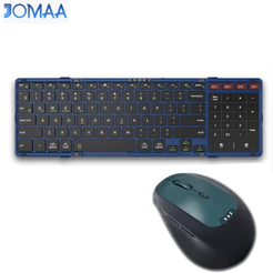 JOMAA Teclado Bluetooth Dobrável Com Touchpad Sem Fio Portátil Recarregável Para Tablet E Telefone