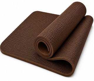 Tapete de Yoga para Exercícios SUPER GROSSO (10mm) BOM PARA O JOELHO - Cor Marrom