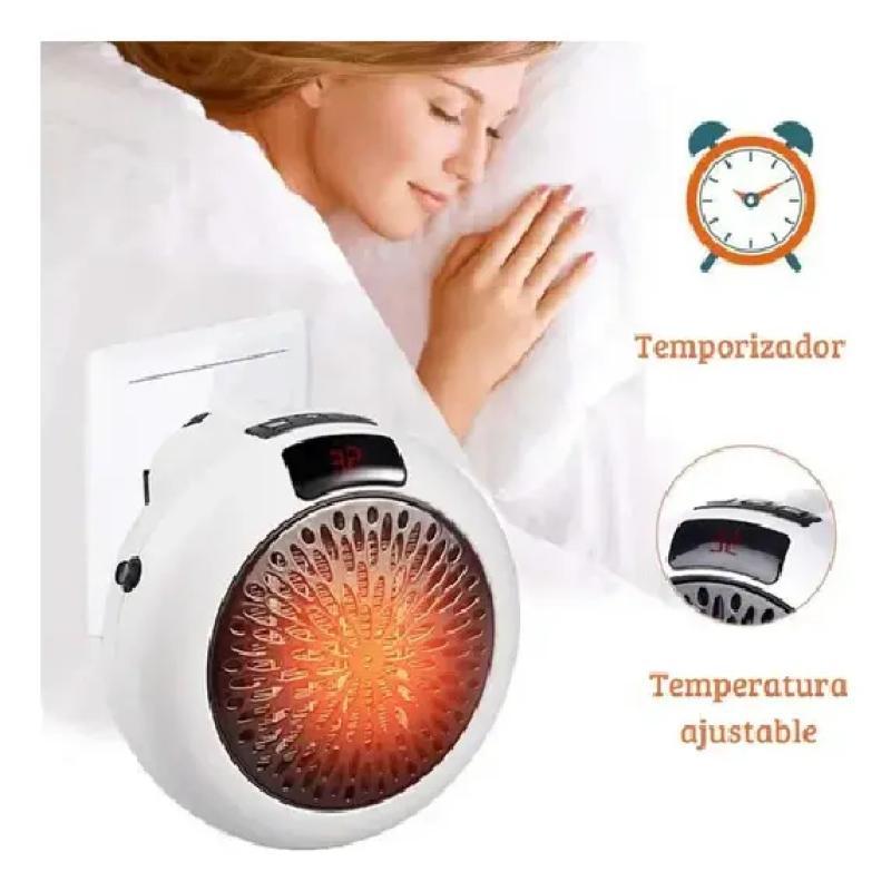 Mini Aquecedor Elétrico Portátil de Tomada para Parede | Aquecedor Compacto e Econômico para Quartos e Escritórios