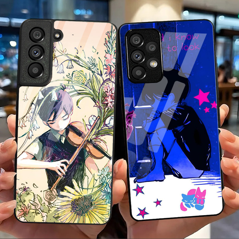 Omori 07 Capa De Telefone De Vidro Para Samsung Galaxy S20 FE S20 Plus S21 S22 S23 S23 S24 S25 S26 Ultra