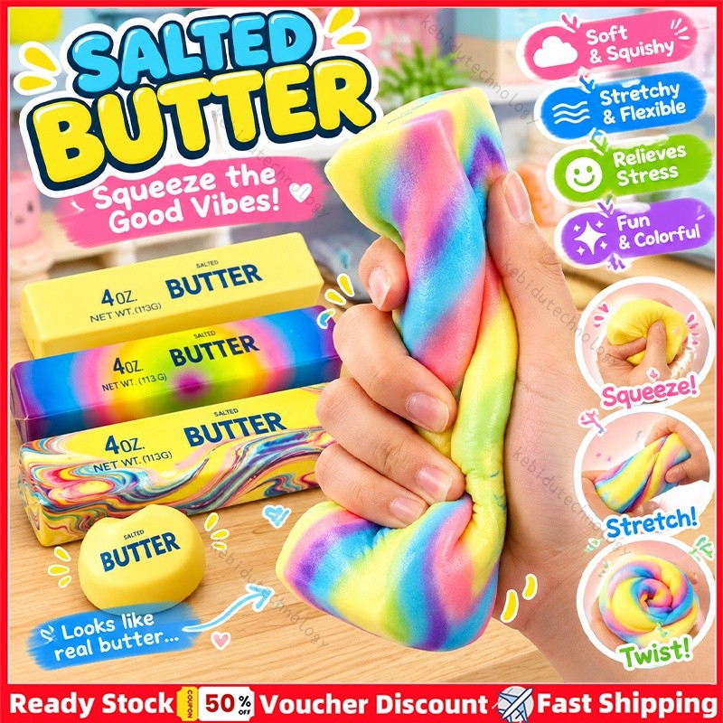 2 Pçs Barra De Manteiga Realista Mole Super Macio Lento Subindo Squeeze Brinquedo Alívio Do Estresse Fidget Para Escritó
