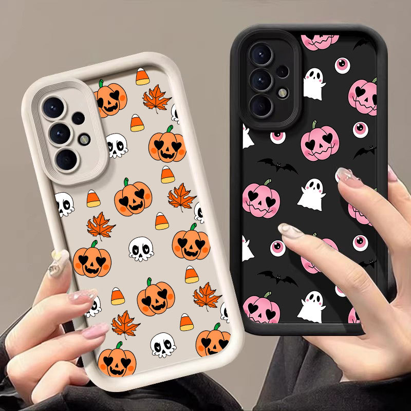 Abóbora Halloween Feliz Capa Para Samsung A57 A56 A55 A37 A36 A35 A53 A54 5G A73 A34 A07 Macia A25 A22 A23 A14 A15 A16 A