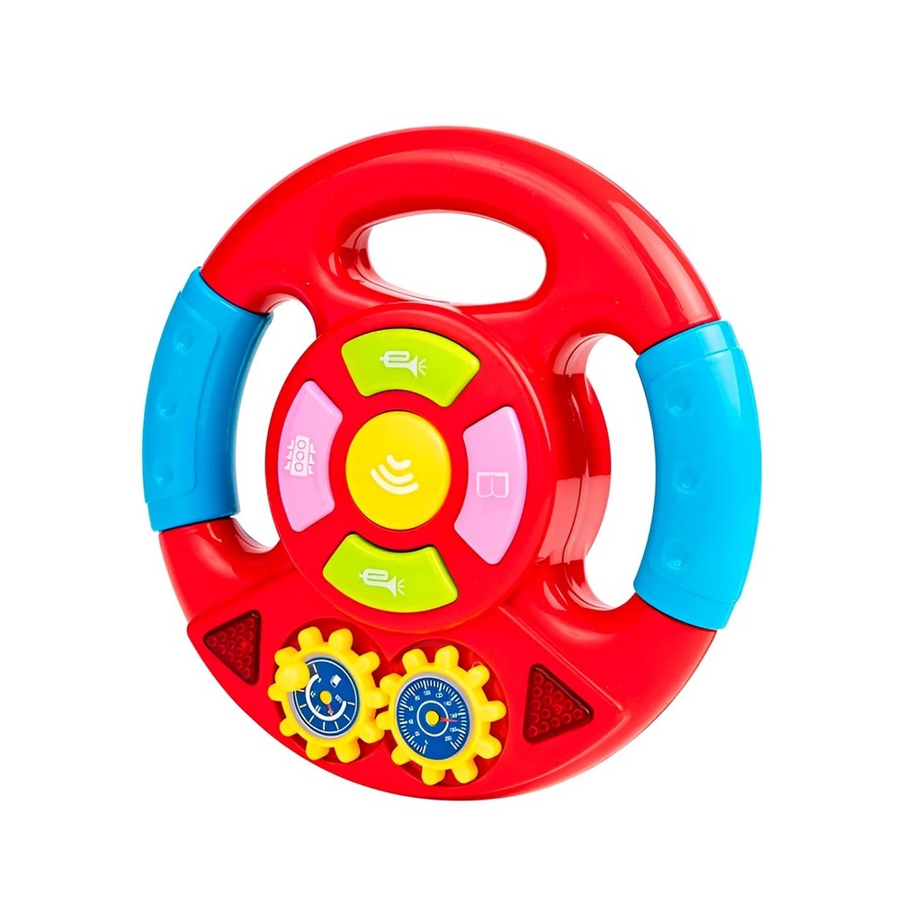 Brinquedo Volante Carro Interativo Infantil Bebe Criança Som Cor:Vermelho