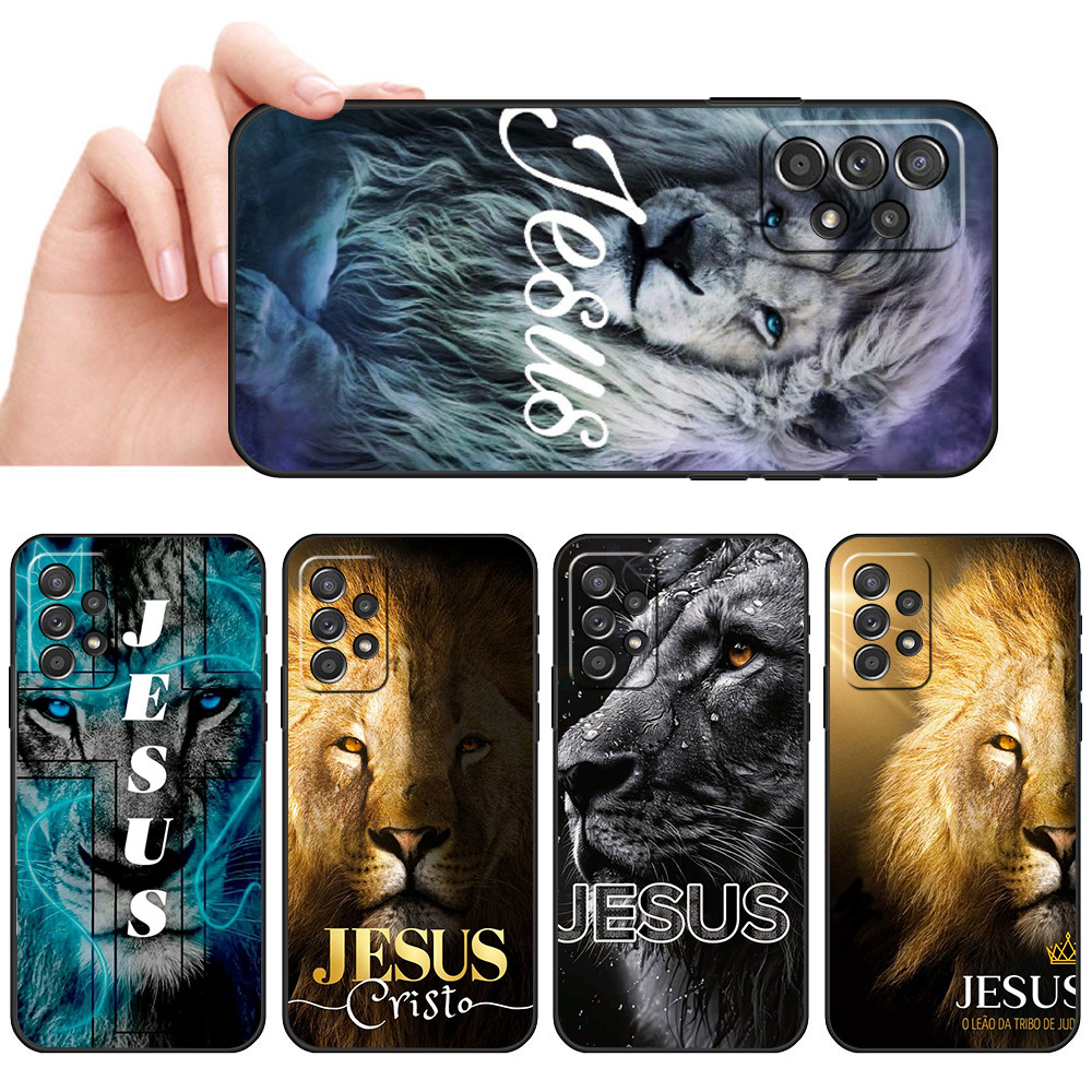 Telefone De silicone Macio À Prova D'água Samsung A50 A50S A52 A52S A53 A54 A55 A70 A71 A72 Arte Leão Capa Espiritual Pr