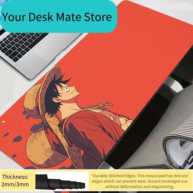 Uma Peça Mouse Pad Gamer PC Computador Grande XXL Tapete De Mesa Teclado Anime Acessórios De Jogos Durável Mousepad
