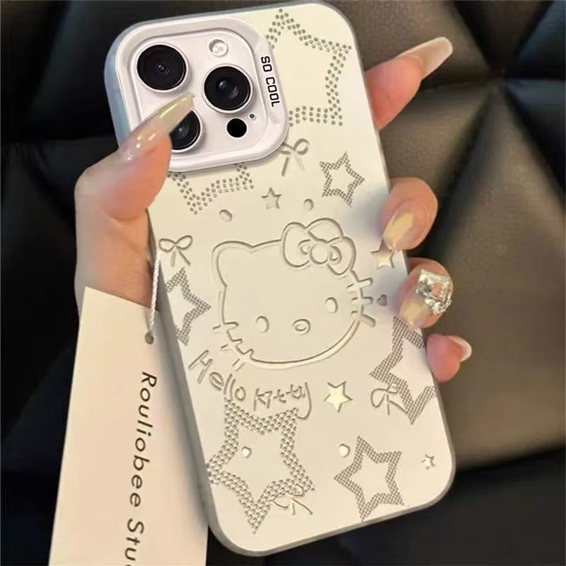 Capa Para Samsung Galaxy A07 A05s A05 A06 A03 A03s A04 A04e A04s A02s A02 Hello Kitty Arco Caso Elegante E Sofisticado a