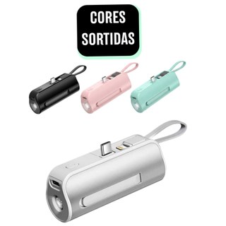 Carregador Portátil Power Bank Mini 5000mAh 2 em 1
